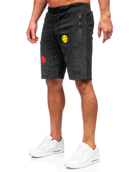 Short de sport pour homme noir Bolf HS7197