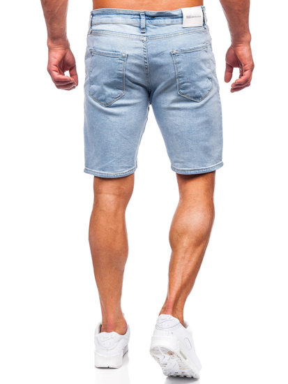 Short en jean pour homme bleu Bolf 0470