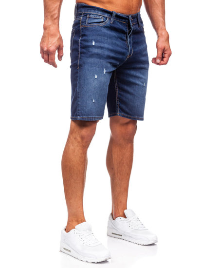 Short en jean pour homme bleu foncé Bolf 5820