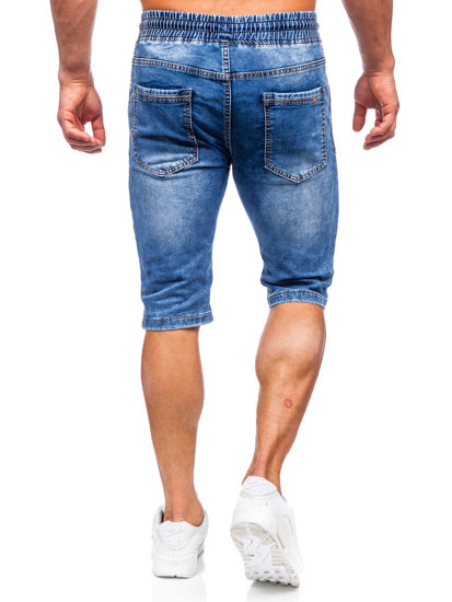 Short en jean pour homme bleu foncé Bolf KR1505