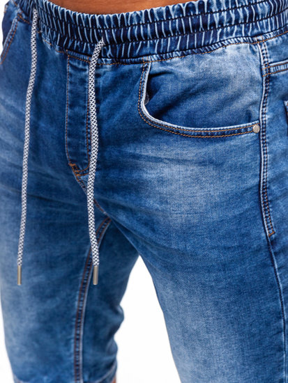 Short en jean pour homme bleu foncé Bolf KR1505