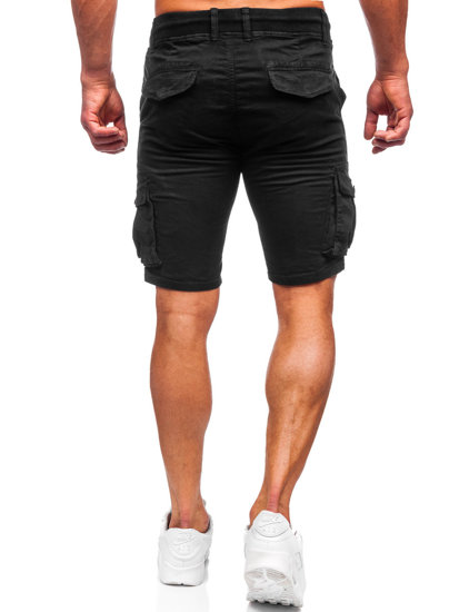 Short pantalon court de sport cargo pour homme noir Bolf BB70010