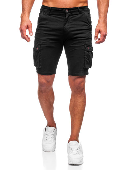 Short pantalon court de sport cargo pour homme noir Bolf BB70012