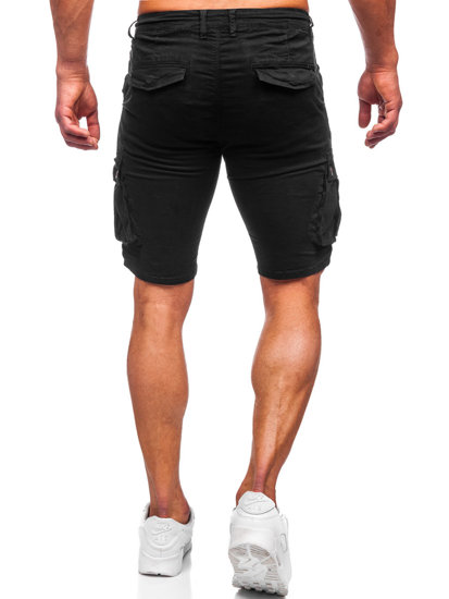 Short pantalon court de sport cargo pour homme noir Bolf BB70012