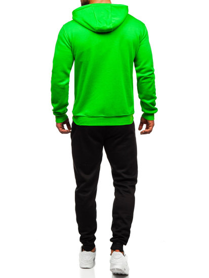 Survêtement à capuche avec fermeture éclair pour homme vert clair Bolf D004