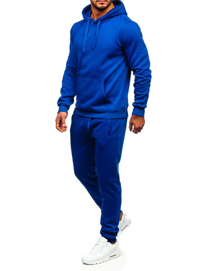 Survêtement à capuche pour homme bleu cobalt Bolf D003