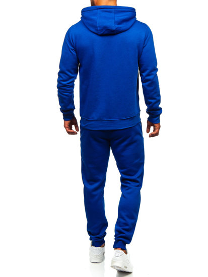 Survêtement à capuche pour homme bleu cobalt Bolf D003