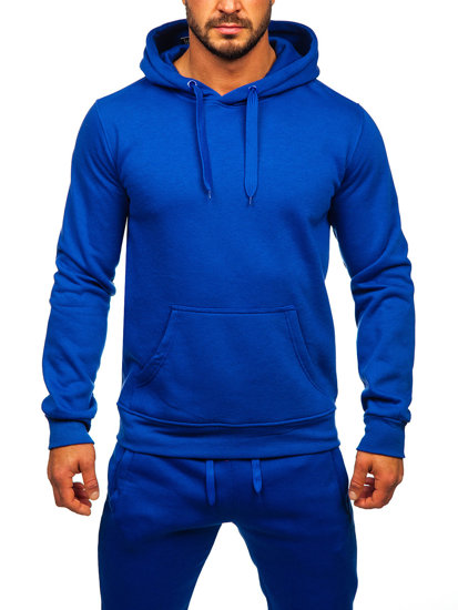 Survêtement à capuche pour homme bleu cobalt Bolf D003