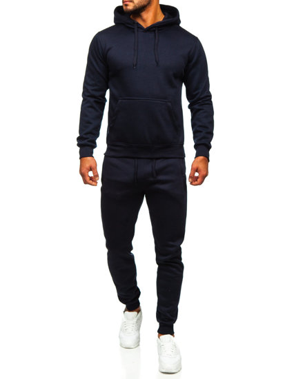 Survêtement à capuche pour homme bleu encre Bolf D003