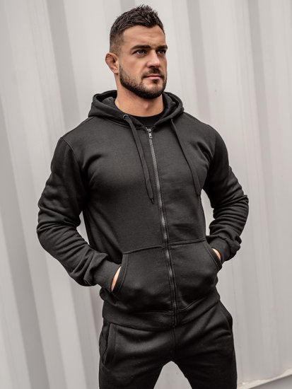 Survêtement à capuche pour homme noir Bolf 10386