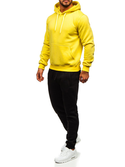 Survêtement avec sweat-shirt à capuche kangourou pour homme jaune clair Bolf D002-33