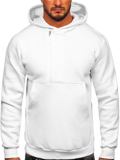 Sweat-shirt à capuche pour homme blanc Bolf 02