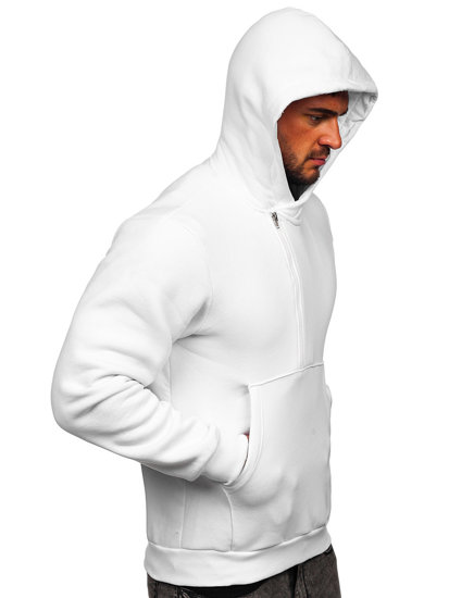 Sweat-shirt à capuche pour homme blanc Bolf 02