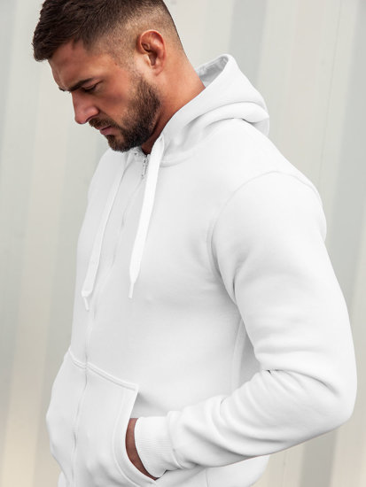 Sweat-shirt à capuche pour homme blanc Bolf 2008A