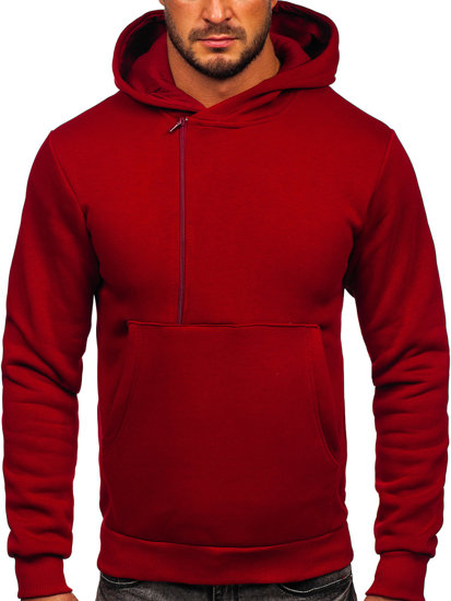 Sweat-shirt à capuche pour homme bordeaux Bolf 02