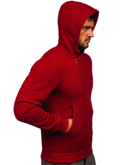 Sweat-shirt à capuche pour homme bordeaux Bolf 02