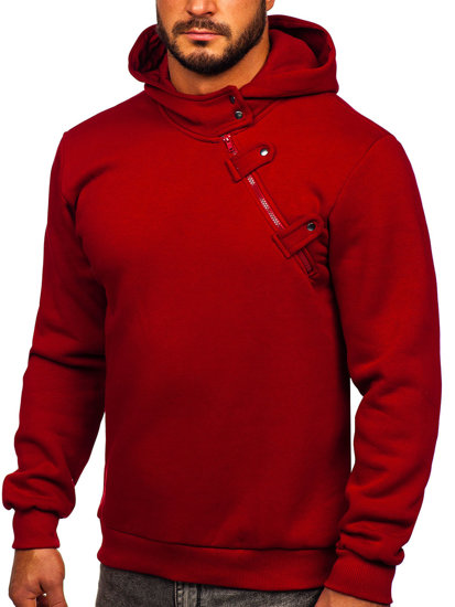 Sweat-shirt à capuche pour homme bordeaux Bolf 06