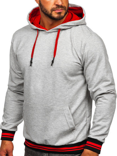 Sweat-shirt à capuche pour homme gris Bolf 145369