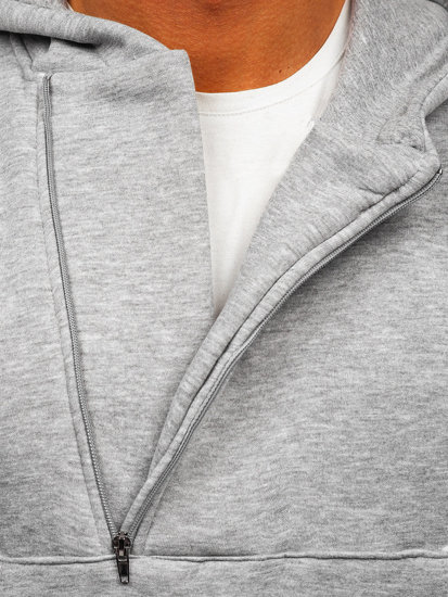 Sweat-shirt à capuche pour homme gris foncé Bolf 02