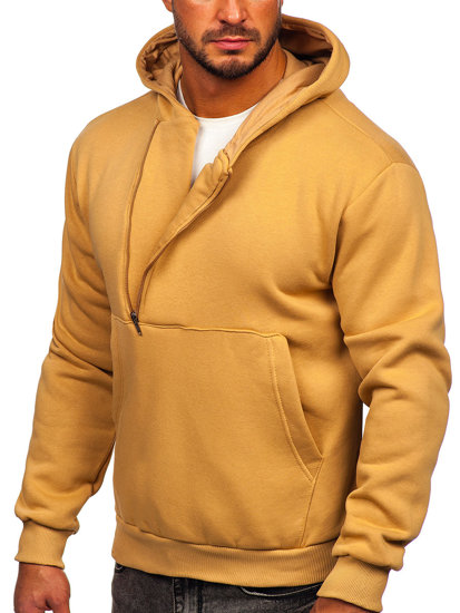 Sweat-shirt à capuche pour homme marron Bolf 02