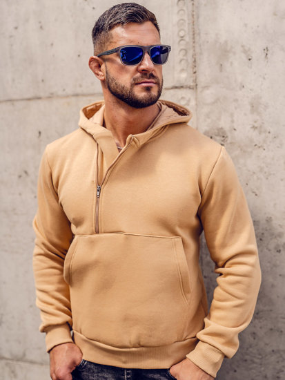 Sweat-shirt à capuche pour homme marron Bolf 02A