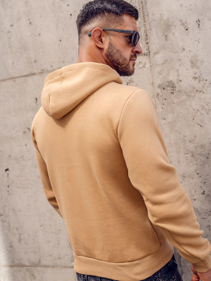 Sweat-shirt à capuche pour homme marron Bolf 02A