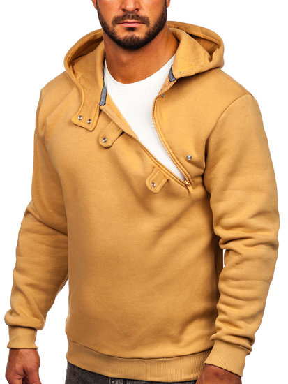 Sweat-shirt à capuche pour homme marron Bolf 06