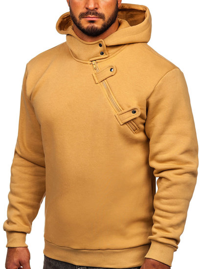 Sweat-shirt à capuche pour homme marron Bolf 06