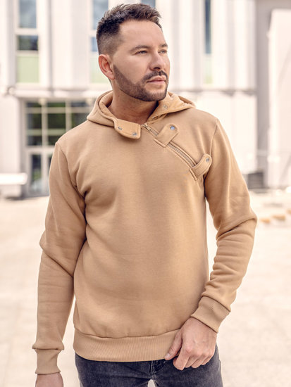 Sweat-shirt à capuche pour homme marron Bolf 06A