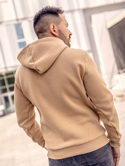 Sweat-shirt à capuche pour homme marron Bolf 06A