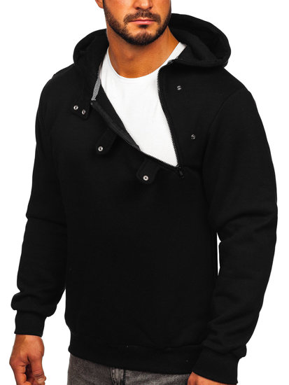 Sweat-shirt à capuche pour homme noir Bolf 06