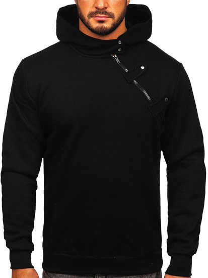 Sweat-shirt à capuche pour homme noir Bolf 06