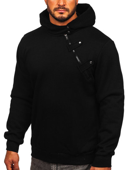 Sweat-shirt à capuche pour homme noir Bolf 06