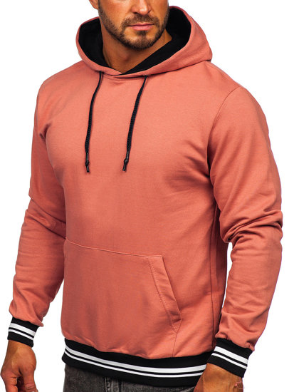 Sweat-shirt à capuche pour homme saumon Bolf 145369