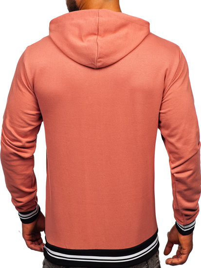 Sweat-shirt à capuche pour homme saumon Bolf 145369