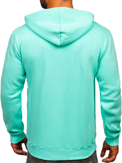 Sweat-shirt à capuche pour homme vert menthe Bolf 06