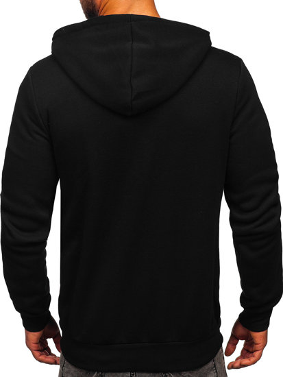 Sweat-shirt avec fermeture à capuche pour homme noir Bolf HW2787