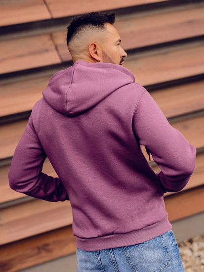 Sweat-shirt avec fermeture à capuche pour homme violet Bolf 2008A