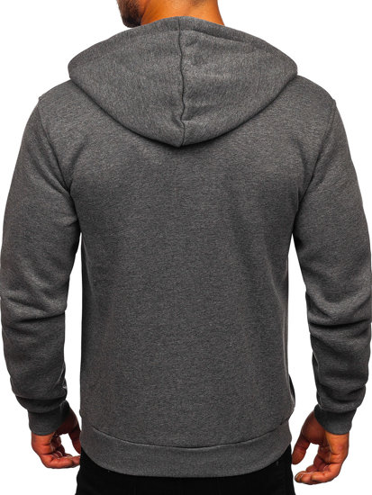 Sweat-shirt graphite zippé à capuche pour homme Bolf 2008  