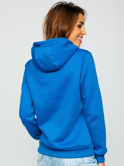 Sweat-shirt kangorou pour femme bleu foncé Bolf W02B