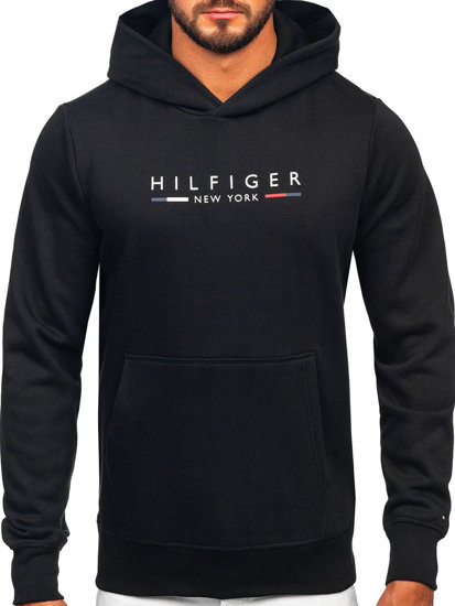 Sweat-shirt kangourou à capuche imprimé pour homme noir Tommy Hilfiger MW0MW29301