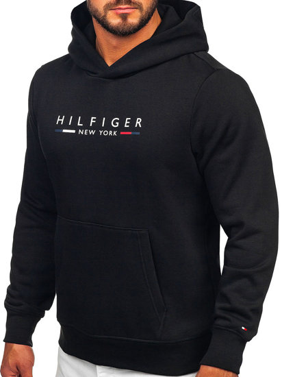 Sweat-shirt kangourou à capuche imprimé pour homme noir Tommy Hilfiger MW0MW29301