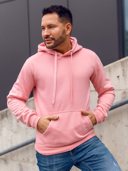 Sweat-shirt kangourou à capuche pour homme rose Bolf 2009A