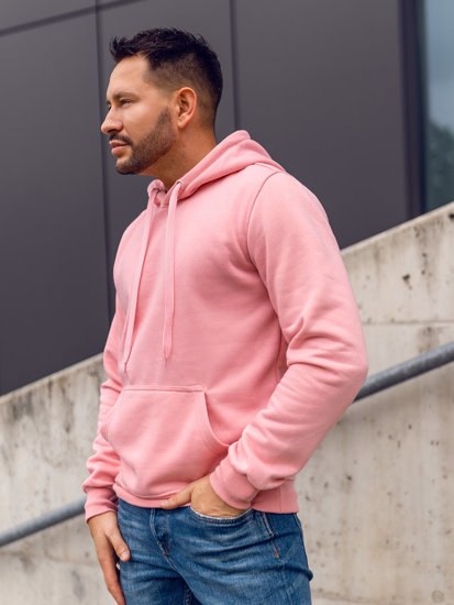 Sweat-shirt kangourou à capuche pour homme rose Bolf 2009A