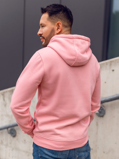 Sweat-shirt kangourou à capuche pour homme rose Bolf 2009A