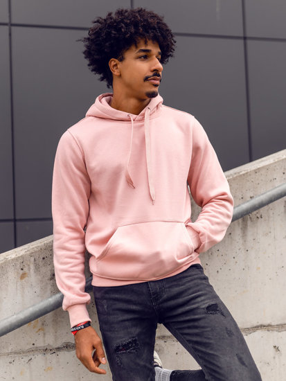 Sweat-shirt kangourou à capuche pour homme rose clair Bolf 2009A