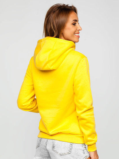 Sweat-shirt kangourou pour femme jaune Bolf W02B