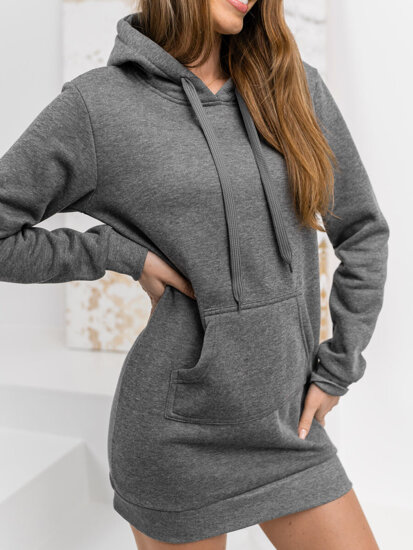 Sweat-shirt long à pour femme graphite Bolf YS10003-A