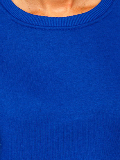 Sweat-shirt pour femme bleu cobalt Bolf W01