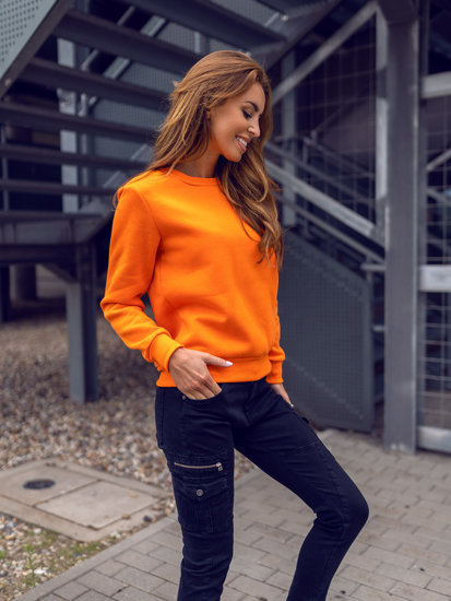 Sweat-shirt pour femme orange Bolf W01